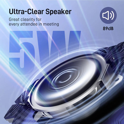 Close-up of speaker component from All In One Conference Speakerphone With Eight Mic Array Plus Satellite Mic, 2025 Edition.
