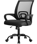 Ergonomic Mid Back Mesh Office Chair With Lumbar Support All Day Comfort For Work From Home Height Adjustable Seat