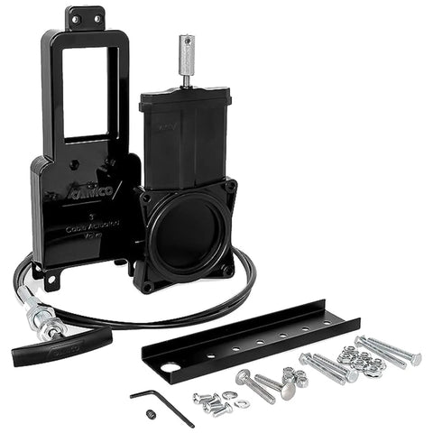 RV Gate Valve Extension Kit With 72 Inch Flexible Cable Extends Your Waste Valve Handle For Easy Access Through Tight Spaces Fits 3 Inch Opening All Inclusive Kit Simple Installation For A No Hassle Sanitation Upgrade, showing all components laid out.