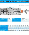 Manual Linear Stage Sliding Table With Digital Readout Z Axis T Type Screw Double Rail 12 Inch Stroke 300mm Travel Heavy Duty