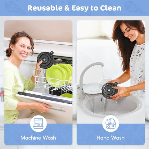 Women cleaning Replacement Outer Bowl Lid For NC700 Series Ice Cream And Soft Serve Makers Fits NC701, demonstrating wash options