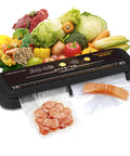 Powerful Compact Vacuum Sealer With One Touch Auto Seal For Cold Wet Moist And Dry Foods, OMNI Machine Black sealing food