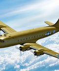 1 144 Scale C-54 Skymaster WWII Era Transport Aircraft Model Kit flying over clouds showing detailed panel lines