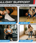 Ankle Brace For Sprains And Plantar Fasciitis Relief, Adjustable Compression Sleeve With Removable Strap in various activities