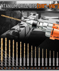 Impact Drill Bit Set 112 Piece With One Fourth Inch Hex Shank For Impact Drivers And Screwdrivers Includes Wood Metal Cement Bits
