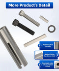 Crank Shaft Adapter From 1 Inch To 1-1/8 Inch Bore With 14 Keyway, 304 Stainless Steel Extension Sleeve displayed with accessories.