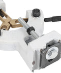 Rock Solid Mini Lathe Steady Rest Featuring Built Tough Metal Center Support showcasing strong steel frame and precise adjusting mechanisms.