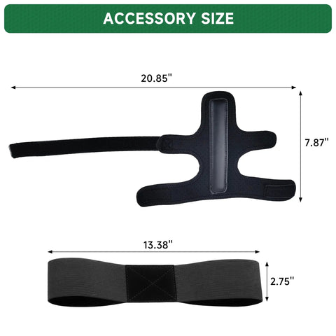 Click Stick Golf Swing Training Aid With Arm Band And Wrist Strap For Inertia And Swing Rhythm Practice Weighted Trainer, accessory size details.