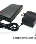 Top Tier Hella Compact 12V 1800mAh Rechargeable Lithium Polymer Battery with charger and indicator light.