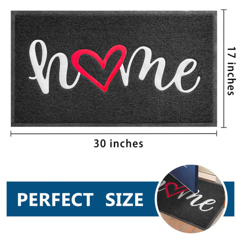 Heavy Duty Non Slip Door Mat For Indoor Outdoor Use 30 By 17.5 Inches, Easy Clean Front Entrance Mat That Grabs Mud Without Absorbing Water