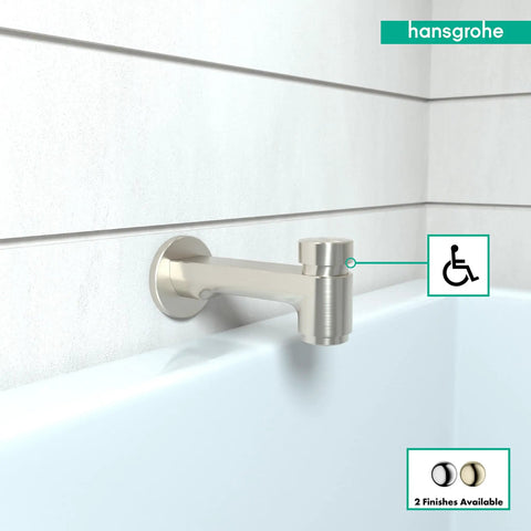 3-Inch Tub Spout With Diverter In Brushed Nickel Modern Look Universal Retrofit For Easy Install Quick Bathroom Update