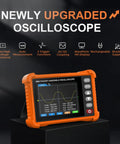 Handheld Oscilloscope With Probe Kit, Portable Pro Grade Lab Scope for Cars, 2.8 Inch TFT Screen, showing waveform display.