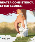 Golfer using Telos Adjustable Golf Tees For Consistent Drives And Lower Scores Unbreakable Build 6 Pack Lucky Green