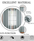 Faux Linen Sheer Curtains 54 by 63 Inches Set of 2, showcasing light filtering and grommet top design in living room setup.