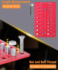 Nut And Bolt Thread Checker Kit With 35 Size Gauge Identifies 16 Metric And 25 Standard Thread Sizes Includes Inch And Centimeter Ruler