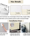 Size details for Premium Nbr Foam Garage Wall Protectors Crash Proof Car Door Bumper Saver Strips showing installation steps.