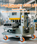 Six Inch Industrial Casters Set Of Four With Dual Ball Bearings And Polyurethane Wheels Heavy Duty 4500 Lbs Capacity Plate Swivel With Brakes