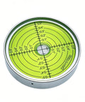 Pro Grade Aluminum Alloy Universal Horizontal Level Tool With Bubble Level Circle 2.4 Inches 60mm Magnetic Silver Green Built For Construction And DIY Projects, round magnetic bubble level