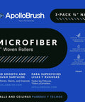Heavy-Duty 9 Inch Microfiber Woven Paint Roller Covers with a Snug 3/4 Inch Nap highlighted on packaging.