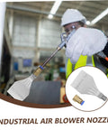 Yardwe Replacement Air Nozzle For Industrial Heat Resistant Blower Spray Attachment used by worker in safety gear for fast drying.