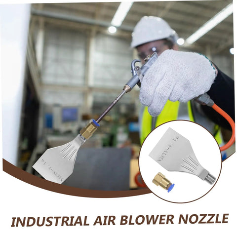 Yardwe Replacement Air Nozzle For Industrial Heat Resistant Blower Spray Attachment used by worker in safety gear for fast drying.