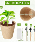600 Piece Bulk Seed Starter Pots Kit With 2.36 Inch Seedling Pots And 1.18 Inch Coir Fiber Grow Soil, Planting Labels And Trowel Set