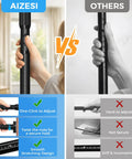 Comparison of Heavy Duty Black Tension Curtain Rod No Drilling Adjustable 41 To 144 Inches with user-friendly features vs others