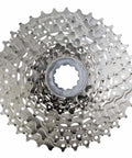 9 Speed Mountain Bike Cassette 11 34T Wide Range With Drilled Cogs For Weight Savings And Nickel Plated Finish Lightweight Lockring