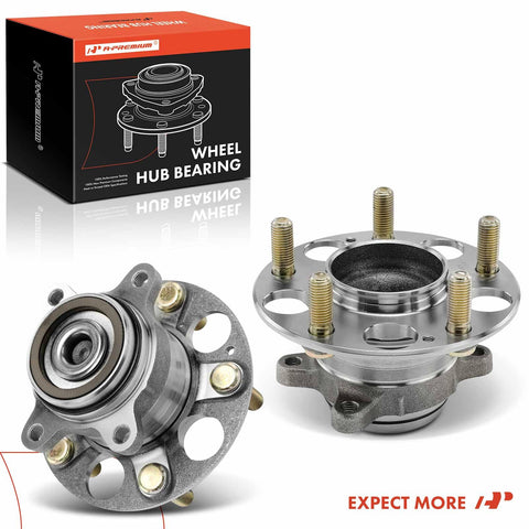 Rear Wheel Bearing And Hub Assembly Two Pack For Honda Civic 2013 2014 2015 FWD 5 Lug with durable steel bearings