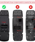 Power Window Control Switch Driver Side Fits 2011 Through 2021 Jeep Grand Cherokee Bezel Replacement Not For Vehicles With Power Folding Mirrors Easy Install Durable Window Button For Smooth Operation, 11-pin back view