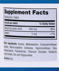 Supplement facts label showing Oyster Shell Calcium 500 Mg Daily Calcium Supplement For Bone Health And Osteoporosis Support 300 Tablets 5 Mg Sodium
