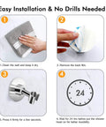 Installation guide for Sturdy Stainless Steel Shower Head Holder With 360 Degree Spin Adhesive Wall Mount Bracket For Handheld Shower Heads