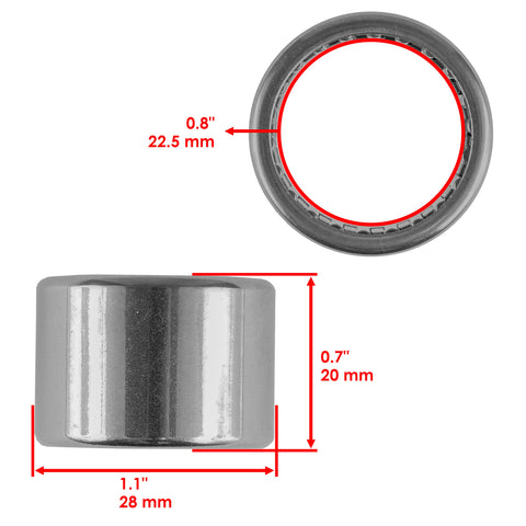 Rear Swing Arm Bushing Kit For Yamaha Blaster YFS200 1988 2006 with pivot solid bushing dimensions shown