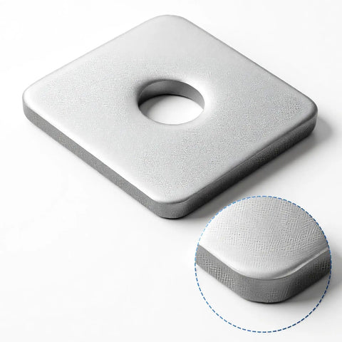 Tough As Nails 30 Piece Square Washer Set 2X2 Inch Galvanized Heavy Duty Carbon Steel fastener with textured surface.