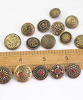 Antique Bronze Snap Button Set For Wallets And Leather Crafts, 15 Size Variants From 15Mm To 20Mm, Zinc Alloy Caps With Copper Sockets