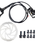 Dope Dual 2-Piston Hydraulic Disc Brake System for E-Bikes with 160mm 6-Bolt Rotor and Pre-Bled Rear Caliper