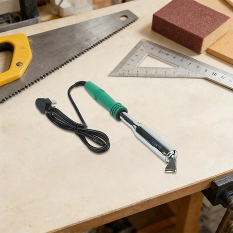 Pro Grade Electric Soldering Iron With Plastic Handle, 100W 150W 200W 300W 220V, on a workshop table with tools