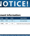 Ford F-150 Beefed Up Brake Kit With Drilled And Slotted Rotors And Ceramic Pads Front And Rear 6-Lug Replacement notice