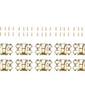 Gold Decorative Hasp Lock Set, 10 Pcs Keyed Latch Clasps with screws, 33x25mm for boxes and furniture