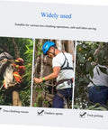 Pro Grade Tree Climbing Gear With Steel Gaffs And Non Slip Ankle Buckles For Arborists And Outdoor Adventurers in use for tree work