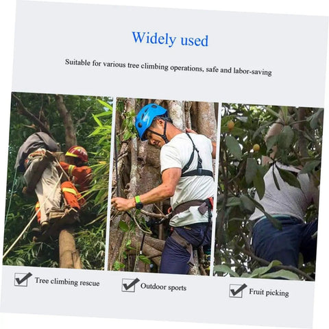 Pro Grade Tree Climbing Gear With Steel Gaffs And Non Slip Ankle Buckles For Arborists And Outdoor Adventurers in use for tree work
