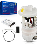 Premium Grade Heavy Duty FG1149 Electric Fuel Pump Module Assembly with wiring and components, designed for Nissan Cube and Versa.