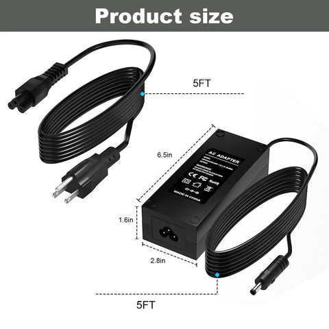 2 Pro Switching Adapter 24V Power Adapter For Bambu Lab AMS 2 Pro Automatic Material System, Plug And Play Compatible With ADS-96HLA-19-1 24096E, Safe 24V Cord Charger For Reliable Filament Feeding And Quick Swaps, 5ft cable, 6.5in adapter