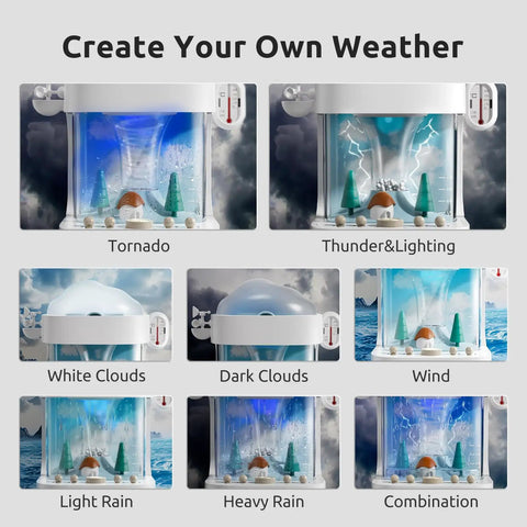 Hands On 3 In 1 Weather Station Toy For Kids Ages 6 To 8, Eight Weather Modes Weather Lab STEM Kit For Curious Young Meteorologists, Kid Approved Fun Educational Science Toy, showing weather modes