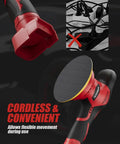 Cordless Car Polisher And Orbital Buffer For Detailing With Six Variable Speeds Up To 5500 RPM No Battery Included.