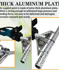 Thick aluminum plate construction for Hardworking Electric Foam Planer packs a beefy 1800 watt motor for drywall installation.