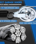 Heavy Duty Double Loop Garage Door Extension Springs Bundle With 3 Inch Pulleys And Extension Cables For Seven Foot Garage Doors