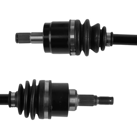 Honda Front Right Complete CV Joint Axle For TRX420 Rancher 4x4 2010 2011 2012 2013 Replacement Part OEM Equivalent Durable Heavy Duty Upgrade Direct Fit Easy Install No Vibration Performance, black CV axle with rubber boot