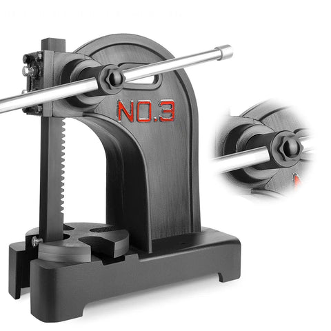 3 Ton Arbor Press Desktop Manual For Metal Forming, Plastic Cutting, And Hole Punching, Built Tough For DIY Projects, side view