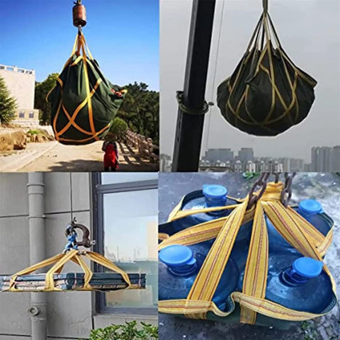 Heavy Duty Cargo Net Rock Solid Tear Resistant Lifting And Haulin Sling For Pallets 1.5 To 2 Ton Capacity Bulletproof Load Securement 100X100 Cm securing heavy items in various lifting scenarios.